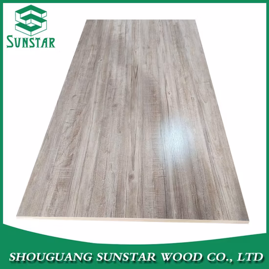 Nuevo diseño mate brillante acabado en relieve con revestimiento de melamina/ liso/Chapa de madera/ Color Tablero de madera MDF para muebles y decoración Material de construcción